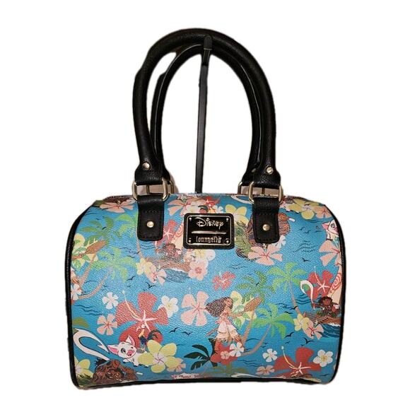 LOUNGEFLY Disney Moana Barrel Purse RARE! 10x7.5x5 - Picture 3 of 13